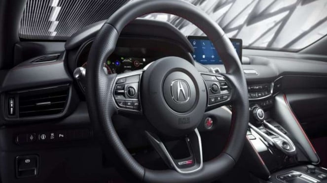 Ilustrasi Airbag di setir mobil Acura TLX