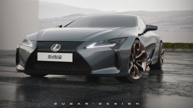 Ilustrasi gambar konsep mobil lexus lc 500 terbaru
