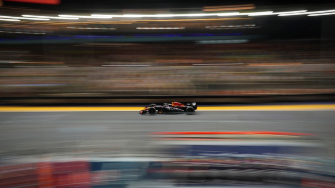 Pembalap Red Bull Max Verstappen di F1 GP Singapura