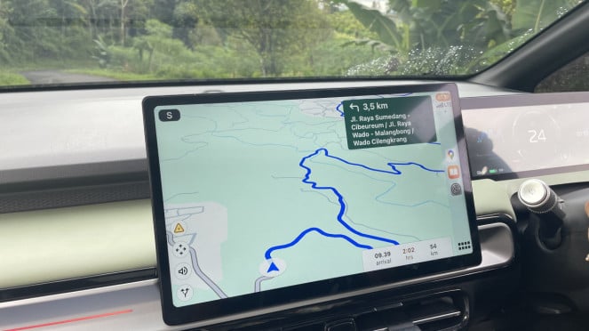 Tampilan layar Applecarplay AION Y plus
