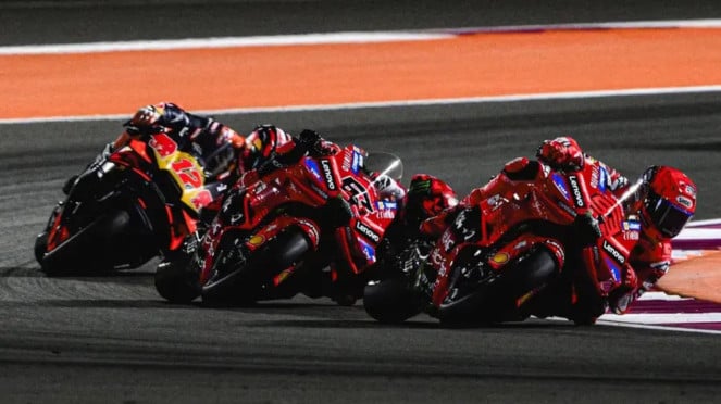 Marc Marquez, Francesco Bagnaia, Maverick Vinales di MotoGP Qatar 2025