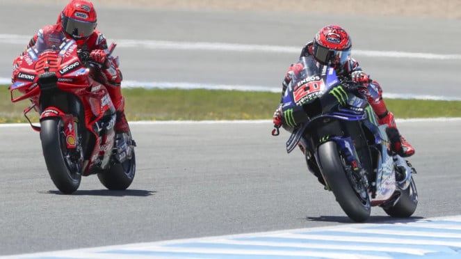 Marc Marquez vs Fabio Quartararo di MotoGP Spanyol 2025