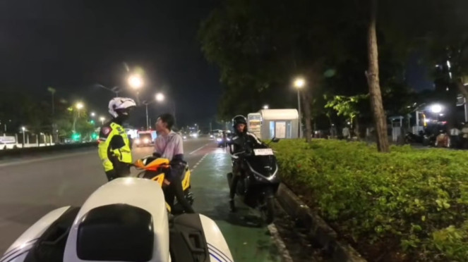 Viral pemotor dikejar Polisi karena lakukan pelanggaran lalu lintas