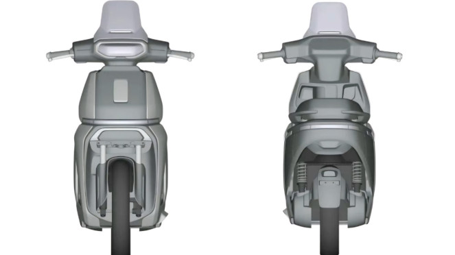 Gambar paten skuter listrik baru TVS