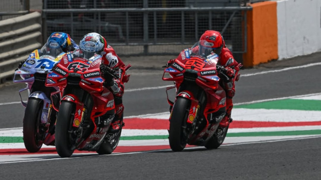 Marc Marquez, Alex Marquez, Francesco Bagnaia di MotoGP Italia