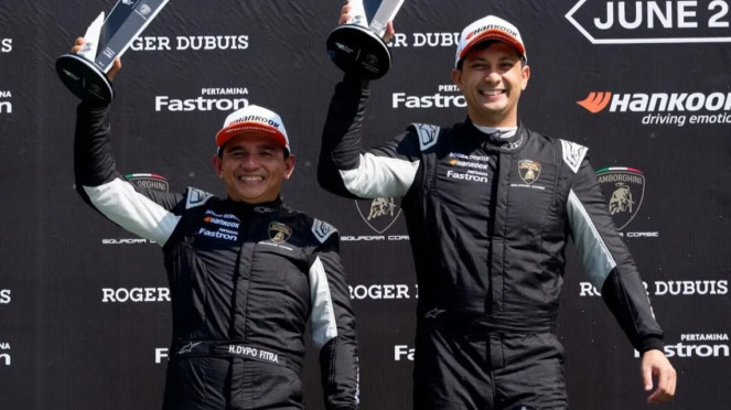 H Dypo dan Umar pembalap Indonesia podium di Lamborghini Super Trofeo