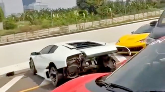 Kecelakaan Lamborghini Murcielago di Tol Kunciran, Serpong