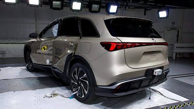 Bocoran MG S6 EV saat uji tabrak EURO NCAP.