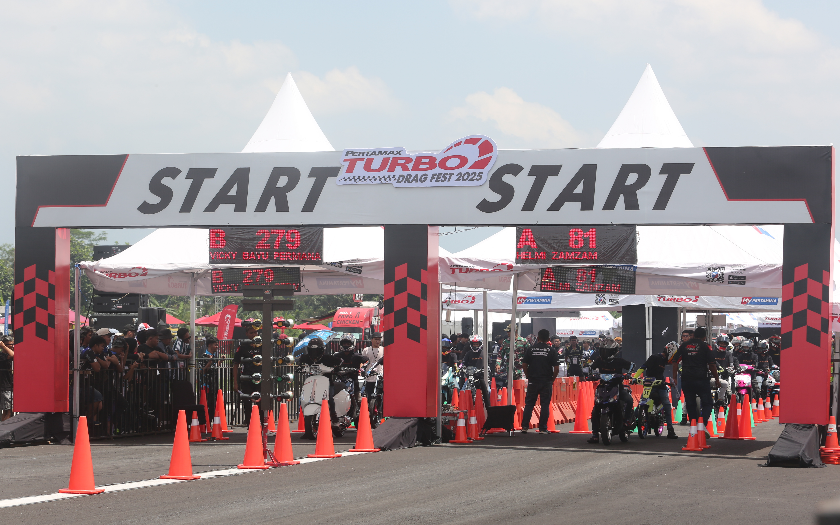 Pertamax Turbo Drag Fest 2025 Meriah, 436 Starter Motor Adu Kebut Raih Podium Utama