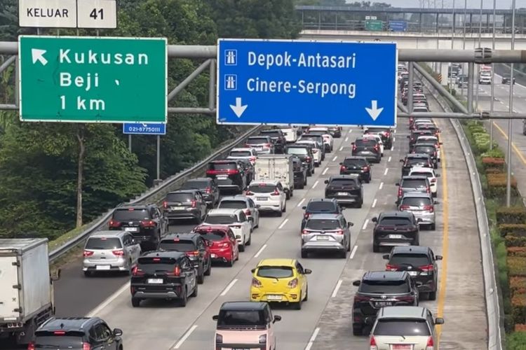kemacetan, Cijago, Desari, Cinere-Jagorawi, Depok-Antasari, Translingkar Kita Jaya (TLKJ), Macet Panjang Tol Cijago Arah Desari: Ada Perbaikan Jalan