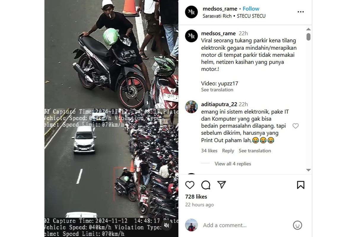 Tukang Parkir Kena Jepret Kamera ETLE, Ini Penjelasan Polisi