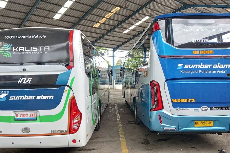 bus AKAP, bus listrik, bus listrik akap, Kalista, bus listrik Sumber Alam, Komparasi Dimensi 2 Bus AKAP Sumber Alam, Bus Listrik dan Konvensional