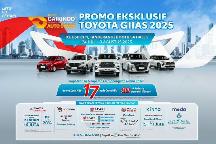 Innova Zenix Hybrid, Yaris Cross Hybrid, program T-Care, Toyota GIIAS 2025, Program T-Care, Innova Zenix Hybrid dan Yaris Cross Jadi Hadiah di GIIAS 2025