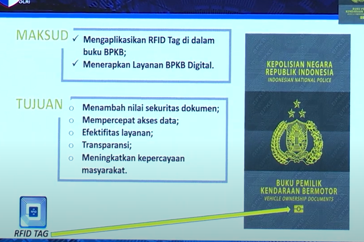 e-BPKB Terpasang Chip RFID, Apa Gunanya?