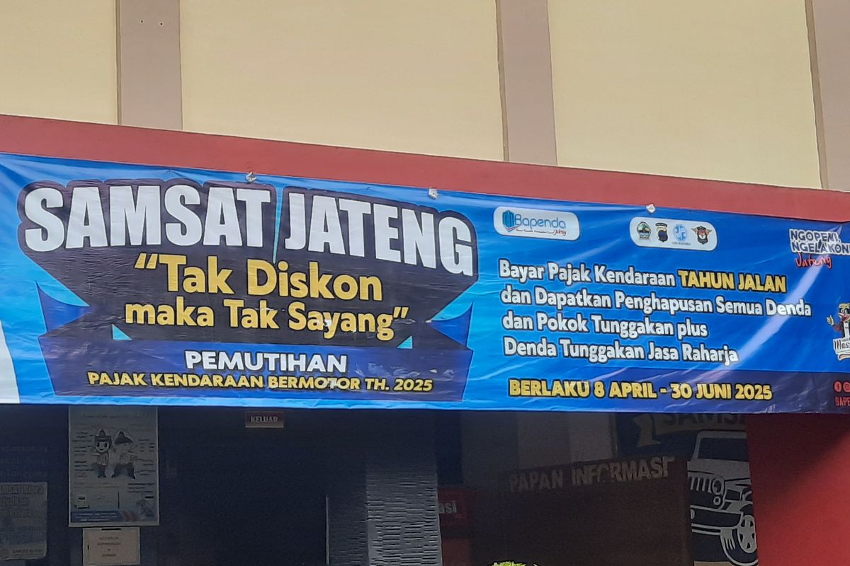 Catat, Pemutihan Pajak Kendaraan di Jawa Tengah Berakhir Bulan Ini