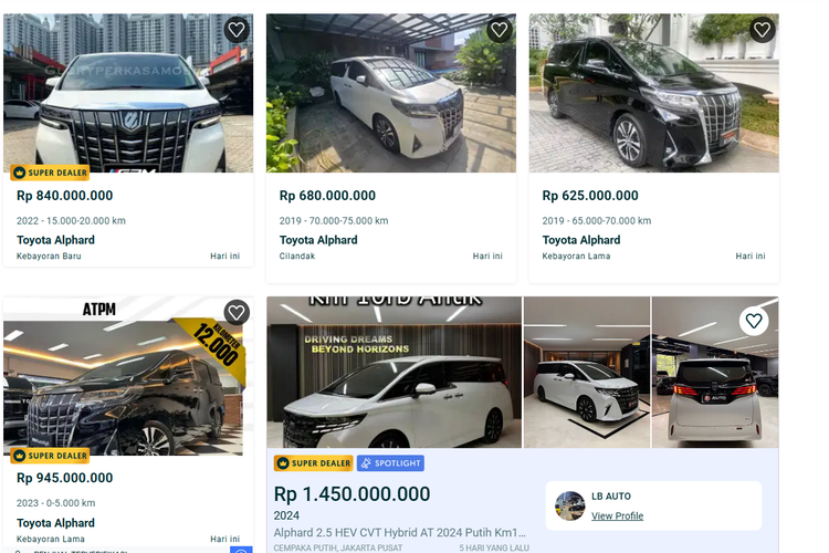 Harga mobil turun, Toyota Alphard bekas, mobil listrik, Pasar otomotif, Mengapa Harga Toyota Alphard Bekas Turun Hingga Rp 200 Juta?