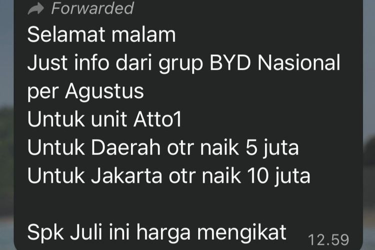 mobil listrik, Atto 1, GIIAS 2025, kendaraan bermotor, BYD Indonesia, Harga BYD Atto 1, Agustus, Harga BYD Atto 1 Naik? Ini Penjelasan Resmi dari BYD