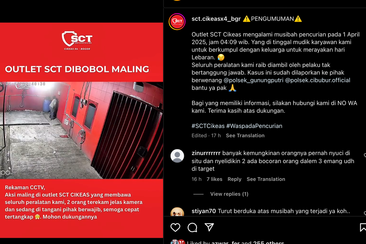 Kasus Pencurian Bengkel Saat Ditinggal Mudik, Harus Perketat Keamanan