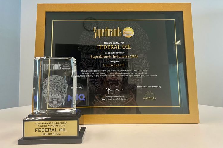 pelumas, Federal Oil, penghargaan bergengsi, pelumas mesin, ExxonMobil Lubricants Indonesia, superbrands award 2025, Dipercaya Konsumen, Merek Pelumas Mesin Ini Raih Penghargaan