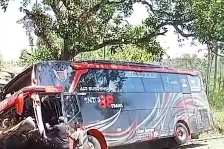 kecelakaan, rem blong, kecelakaan bus, Bus rem blong, kecelakaan bus rs bina sehat, Rem Blong Jadi Penyebab Kecelakaan Bus RS Bina Sehat di Jember
