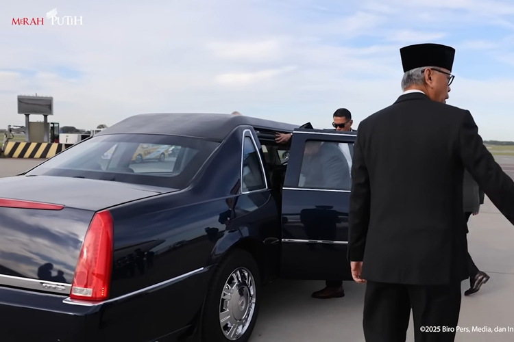 Prabowo Subianto, Presiden RI, Cadillac, Limousine, Kunjungan Presiden, Tiba di Belanda Prabowo Naik Limousine Cadillac Spesial Milik Kerajaan
