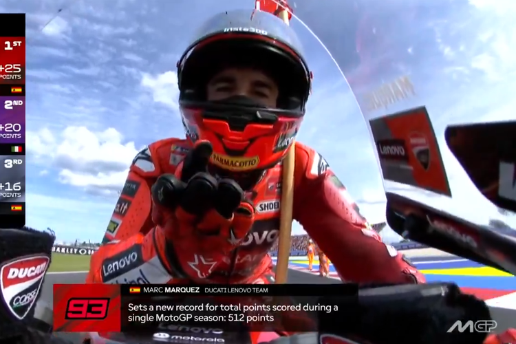 MotoGP, Marc Marquez, Klasemen MotoGP, MotoGP San Marino, klasemen motogp 2025, Klasemen MotoGP San Marino 2025, Marc Marquez Terus Menjauh