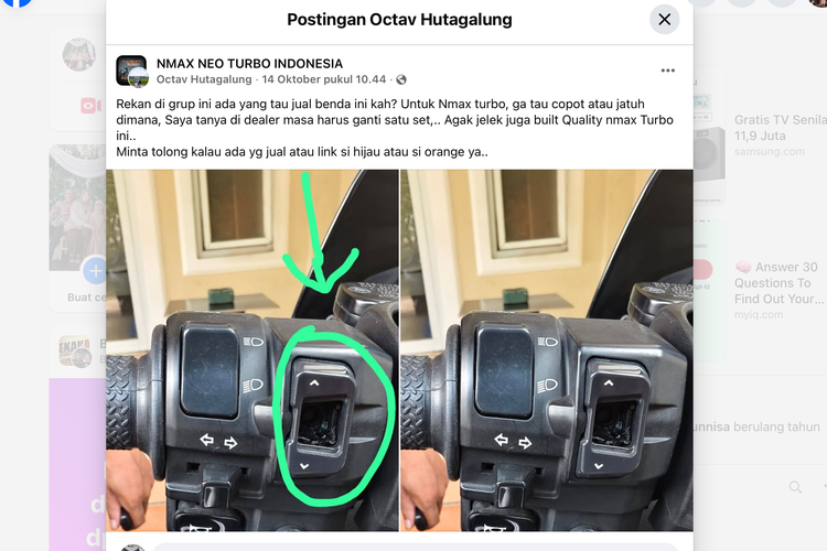 sakelar, sparepart, tombol, NMAX Turbo, Sparepart NMAX Turbo, Tombol Ceklis Yamaha NMAX Turbo Bisa Copot, Ini Penyebabnya