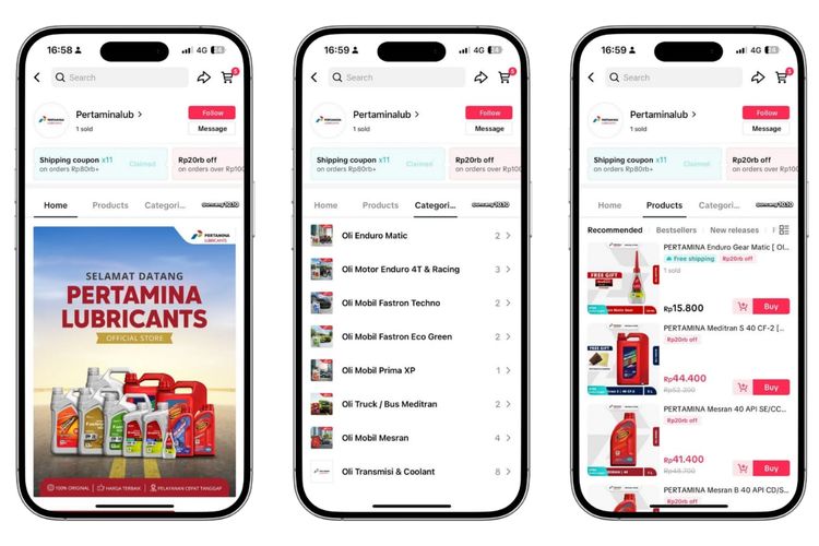 Pertamina Lubricants, Pertamina, oli asli, Beli Oli Pertamina Asli Kini Bisa Lewat E-Commerce