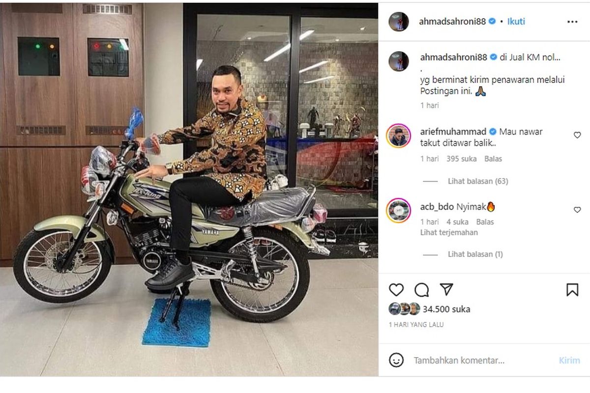 Intip Koleksi Mobil dan Motor Milik Ahmad Sahroni