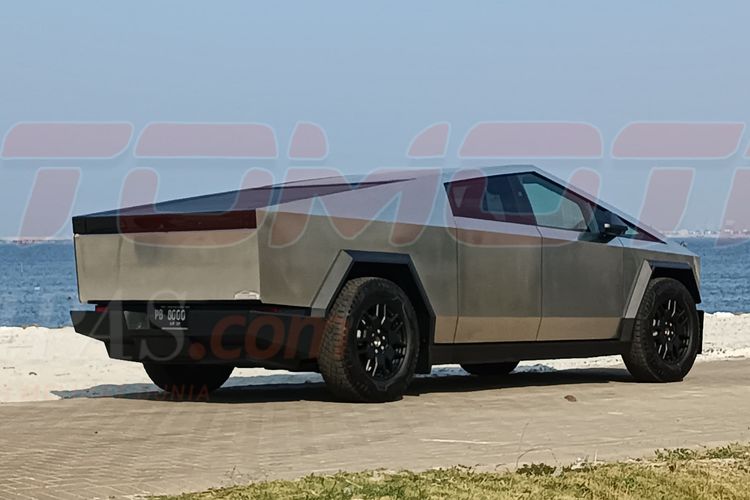 Modifikasi, Tesla, Tesla Cybertruck, mobil, Cybertruck, modifikasi, Ketika Bodi Tesla Cybertruck Dipoles, Malah Jadi Cermin