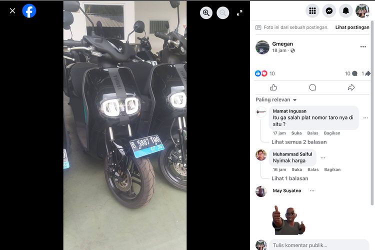 Yamaha Neos, motor listrik, uji coba Grab, Kosmik komunitas, Motor Listrik Yamaha Neos Terparkir di Grab Cakung, Ada Apa ?