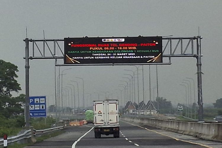 arus mudik, satu arah, fungsional, jalan tol Probolinggo-Banyuwangi, mudik Lebaran 2025, Gending-Paiton, Tol Probolinggo-Banyuwangi Segmen Gending-Paiton Resmi Dibuka Fungsional