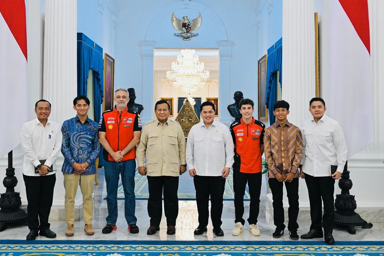 otomotif, MotoGP, Marc Marquez, kendaraan bermotor, Marquez, motogp 2025, Presiden RI Prabowo Subianto, Momen Marc Marquez Bertemu Prabowo di Istana Kepresidenan