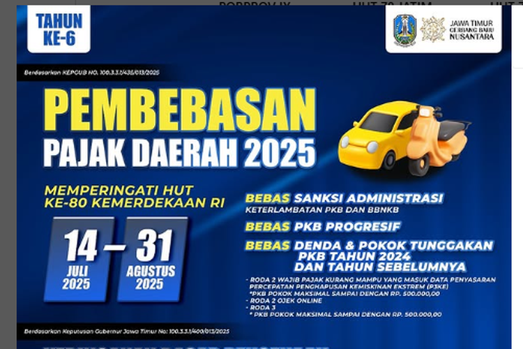 pemutihan pajak kendaraan, pemutihan pajak agustus 2025, Pemutihan pajak kendaraan berakhir bulan ini, Catat Program Pemutihan Pajak Kendaraan Segera Berakhir di Wilayah Ini