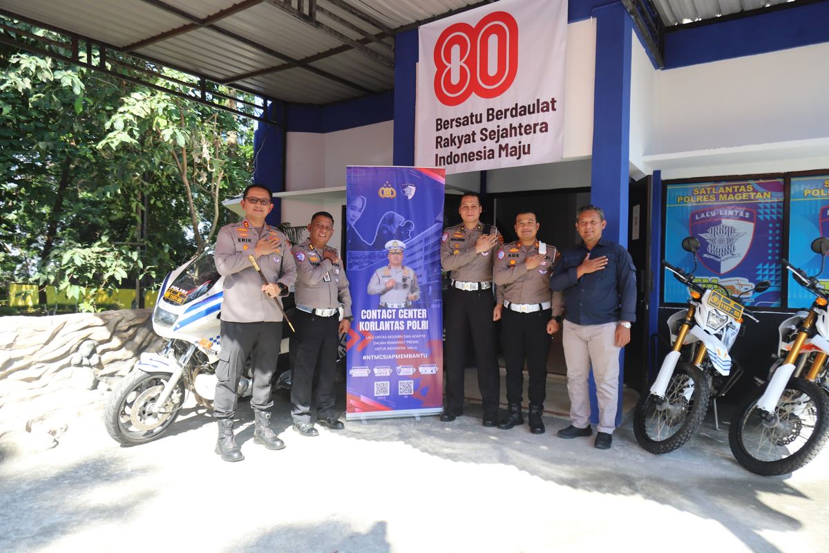 Samsat Polres Magetan Sosialisasi Contact Center Korlantas Polri