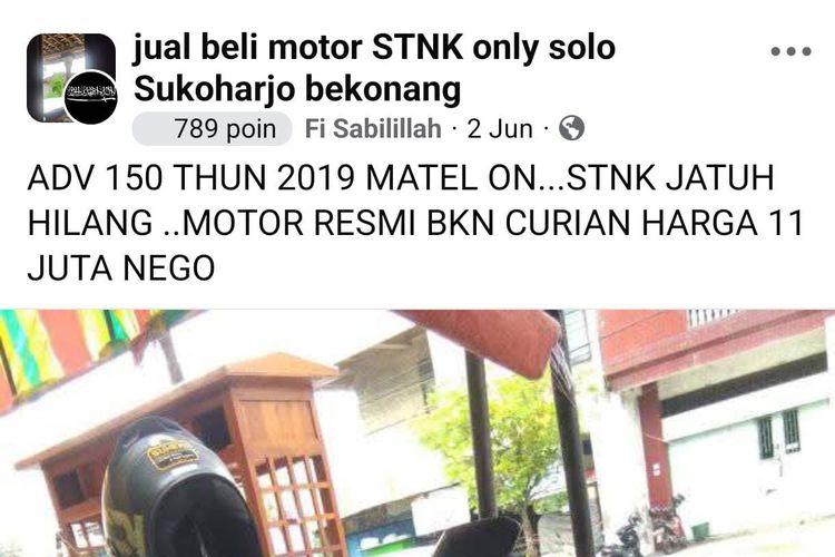 motor STNK only, motor bekas STNK only, matel on artinya, Jangan Beli Motor Bekas jika Ada Keterangan 
