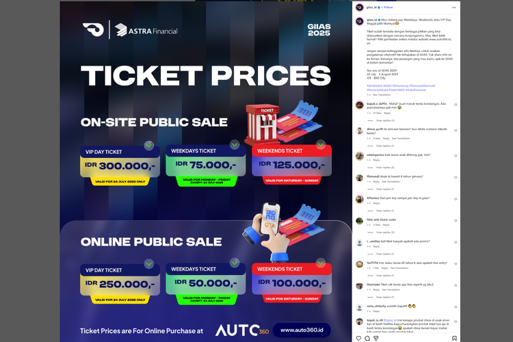Pameran otomotif, tiket online, GIIAS 2025, pameran otomotif, harga terjangkau, Tips Beli Tiket GIIAS 2025 untuk Akhir Pekan