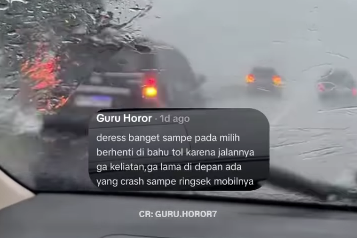 Jangan Berhenti di Bahu Jalan Tol Sambil Nyalakan Hazard Saat Hujan