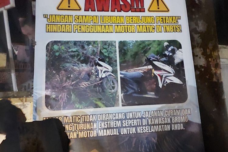 motor matik, Bromo, jalur curam, matik, jalur curam bromo, Wisatawan Pakai Motor Matik, Hindari Jalur Curam Bromo