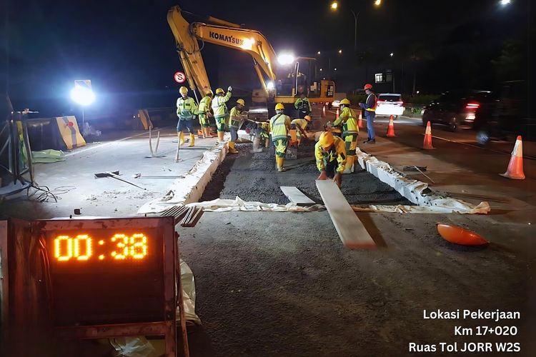 Tol JORR, rekayasa lalu lintas, perbaikan jalan tol, pengalihan arus, Rekonstruksi Jalan Tol, Waspada Macet, Ada Perbaikan Tol JORR sampai Minggu Besok