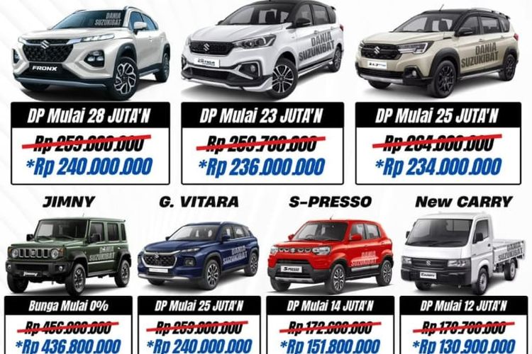diskon, GIIAS, potongan harga, Gaikindo Indonesia International Auto Show, Grand Vitara, Fronx, Diskon Mobil Suzuki Agustus 2025, Fronx Diskon Rp 10 Juta