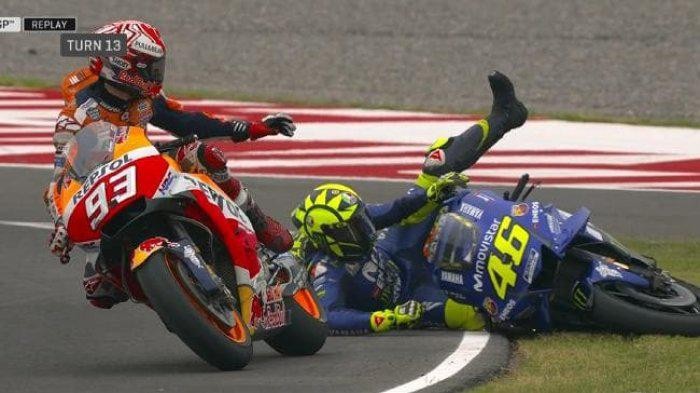 Tahukah Kamu? Rossi Tak Pernah Juara Dunia Selama Ada Marquez di MotoGP