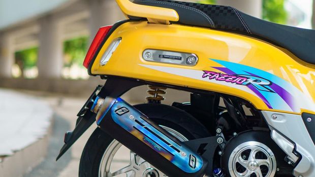 Array,Di Luar Nalar, Yamaha Fazzio Ini Dimodifikasi Gaya Racing Mirip F1ZR Limited Edition