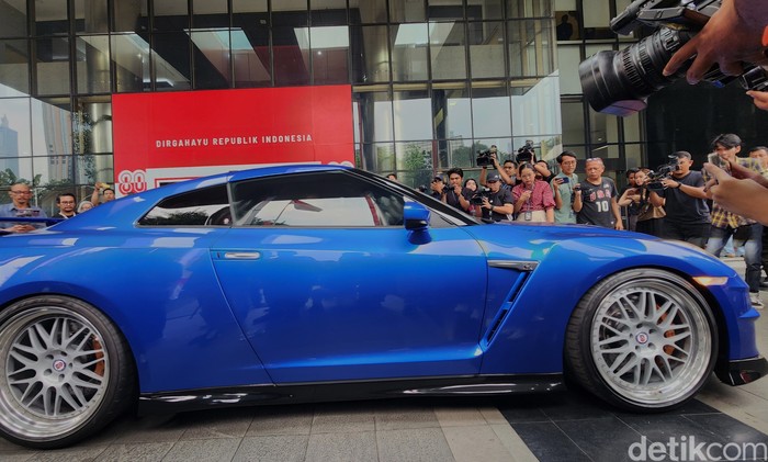 Nissan GT-R di OTT Wamenaker Noel Ebenezer Pakai Pelat Mati-Tak Terdaftar
