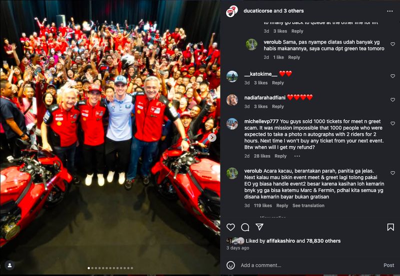 Fans Marquez di Indonesia Kecewa, Minta Uang Tiket Meet and Greet Dikembalikan!
