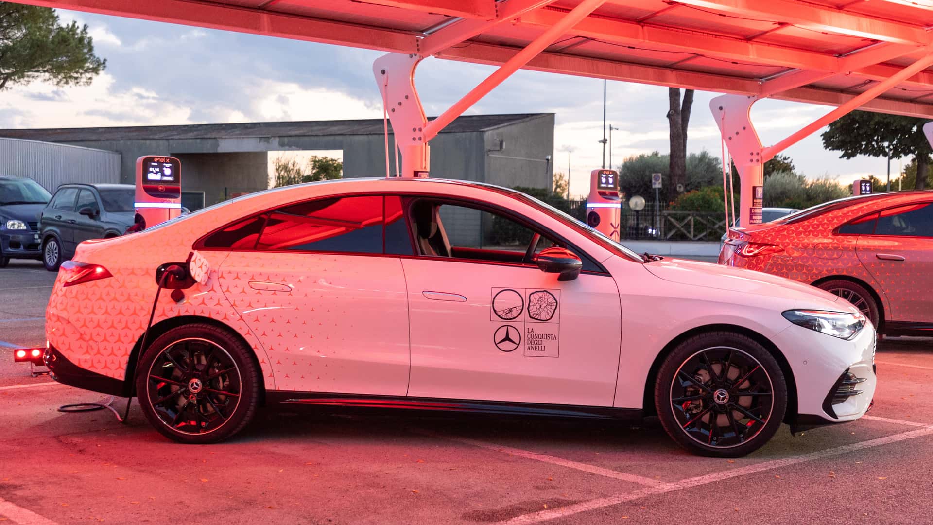 La Mercedes CLA 250+ sur le Grand périphérique de Rome