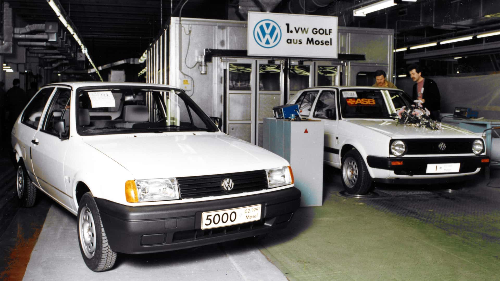 Der erste Golf aus Zwickau wurde am 15.02.1991 parallel zum 5.000. Polo gefertigt