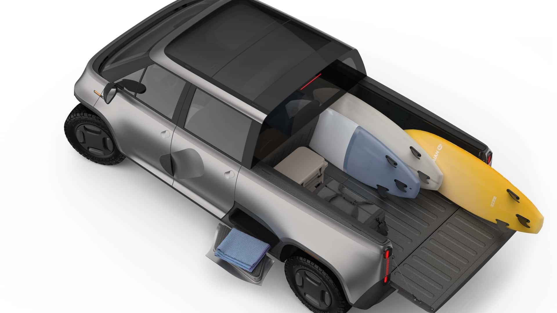 Papan selancar tempat tidur truk listrik Telo