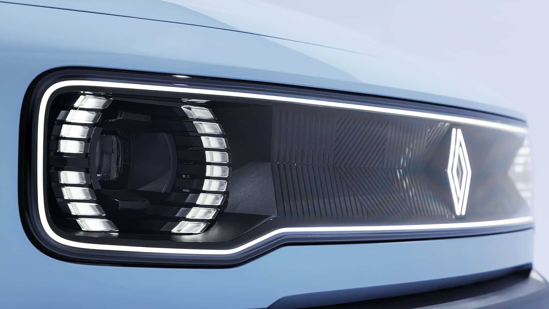 <p>Renault 4 E-Tech, la calandre historique est maintenant dessinée avec la lumière</p>