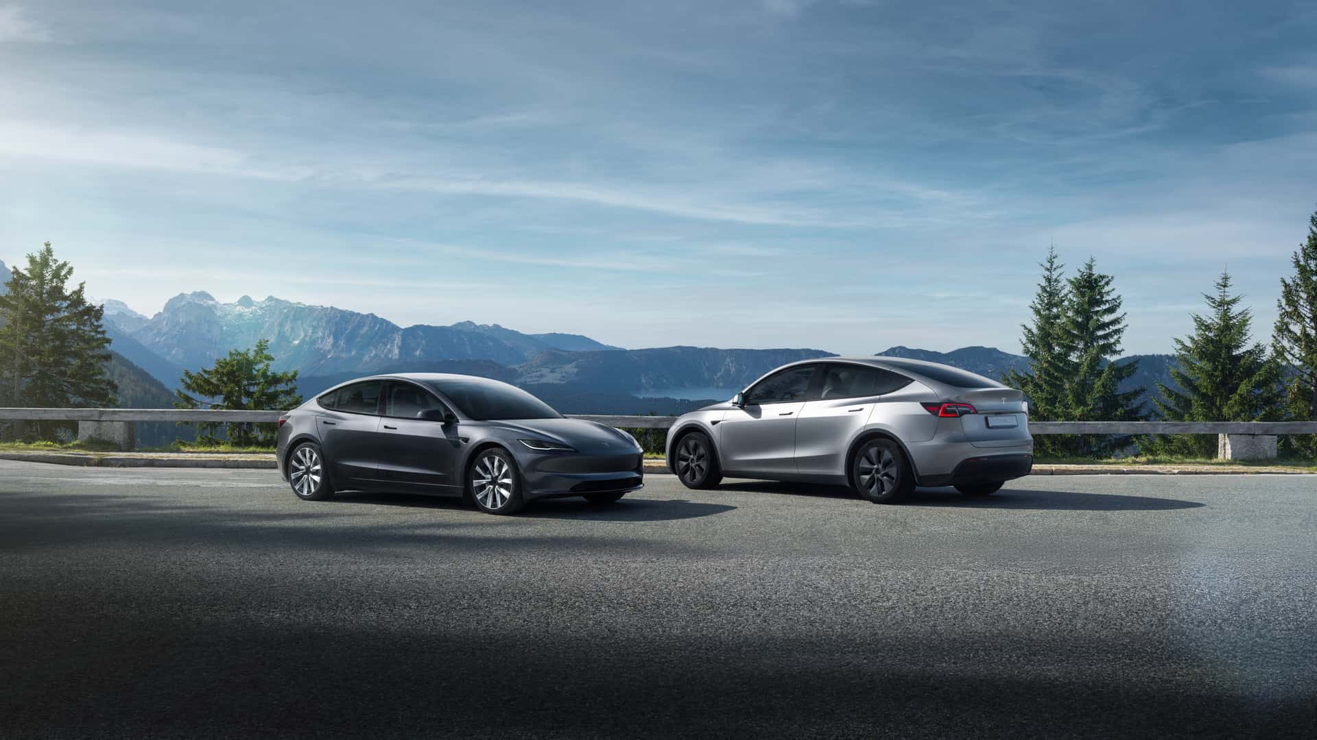 Groupe de voitures Tesla